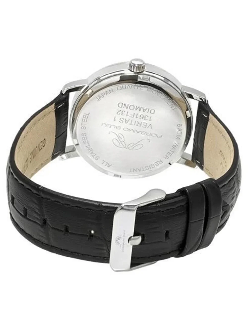 NWT Porsamo Bleu Veritas 1 Quartz Black Dial Men's Watch